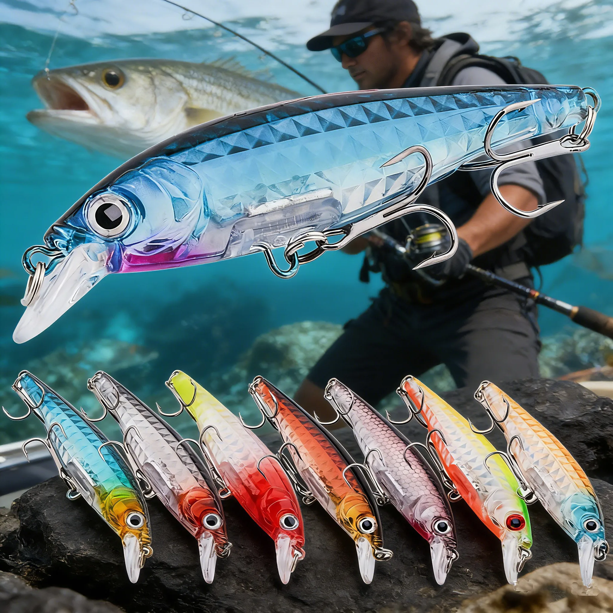 Wobbler flotante para lubina y carpa – Cebo artificial - imagen 5