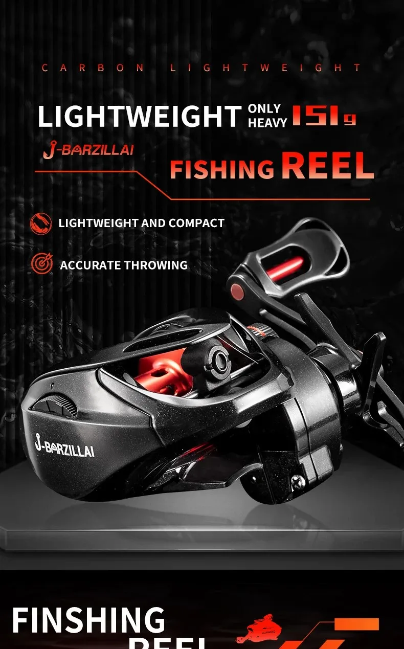 Carrete Baitcaster J-BARZILLAI PL - vista general