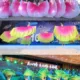 Abanico de danza Yangko degradado con diseño espina de pescado - imagen 5