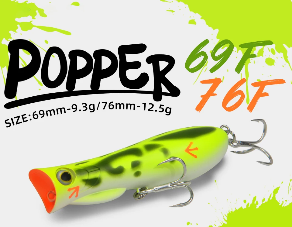 Señuelo Popper AJLURES vista lateral
