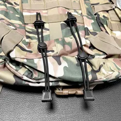 Cuerda elástica de sujeción para mochila exterior con hebilla fija