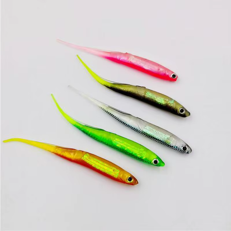 Swimbait arcoíris 10 cm con cola en T oscilante - imagen 2
