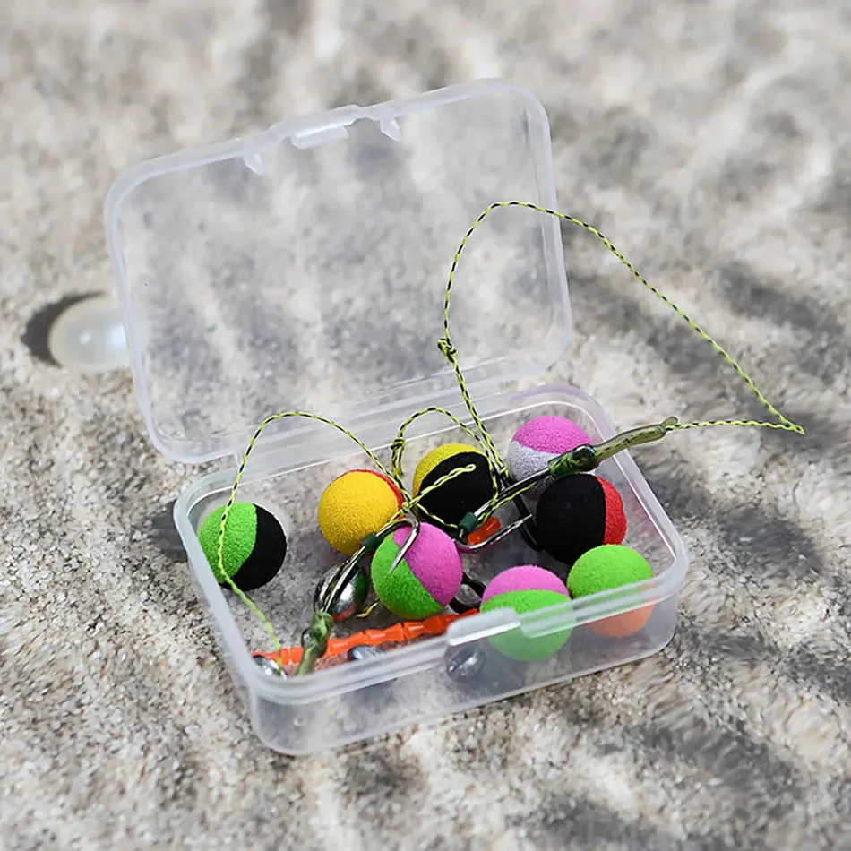 Boilies flotantes para carpa con ganchos y cables terminales