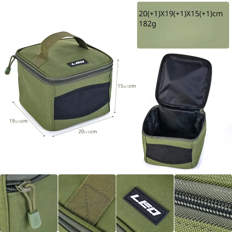 Bolsa de pesca impermeable con ruedas plegable verde militar - imagen 3
