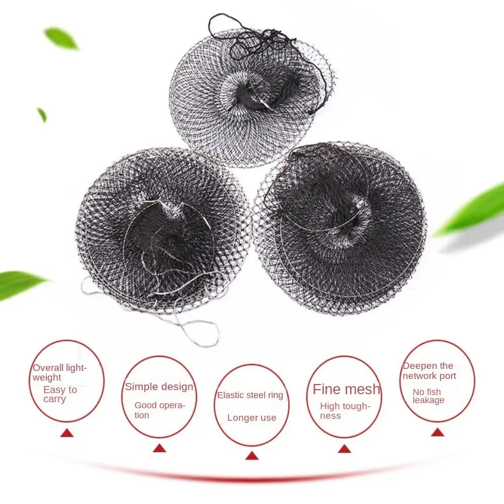 Jaula de pesca plegable de red tejida para protección de capturas - imagen 4
