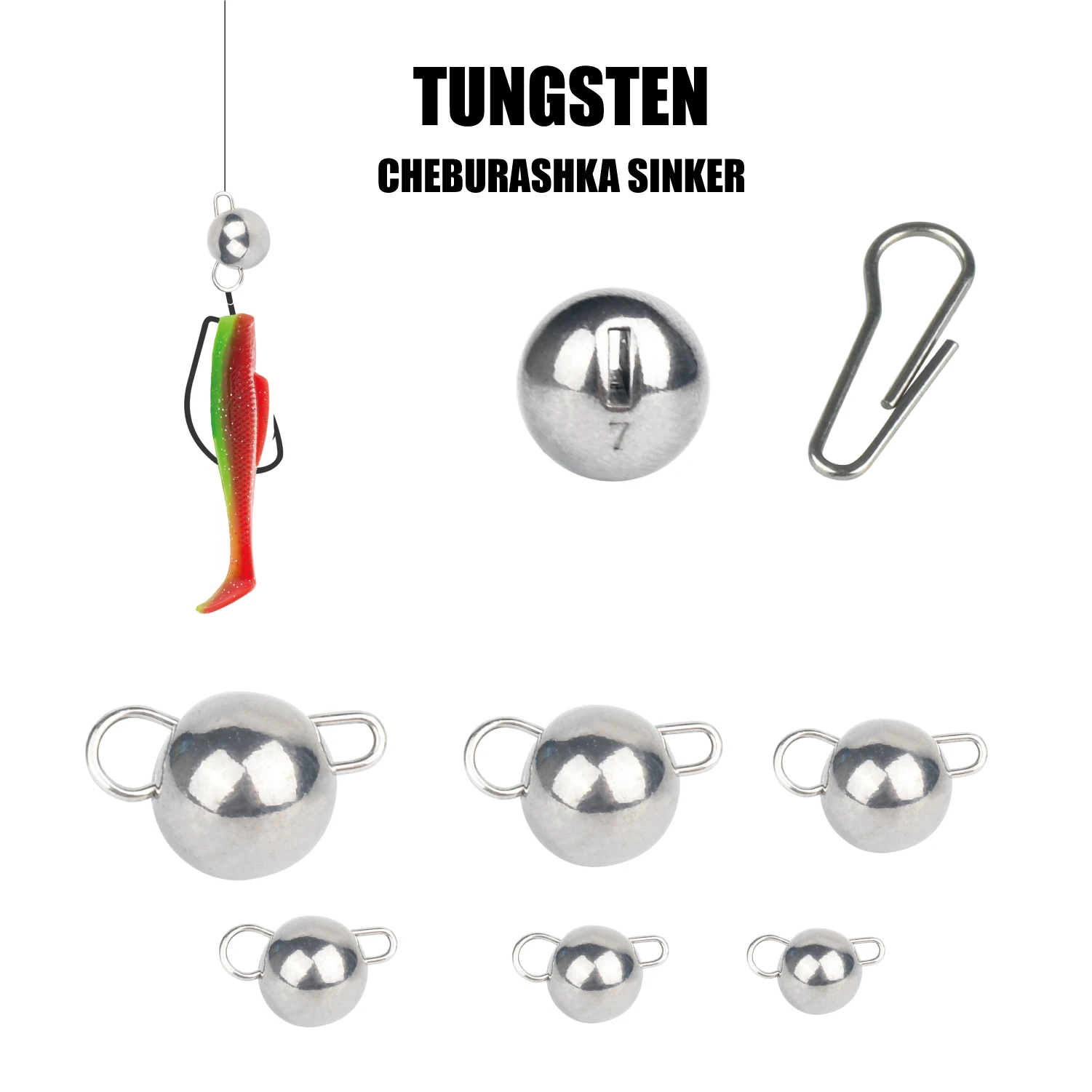MUUNN plomos Cheburashka de tungsteno bala cañón para jig head - imagen 4