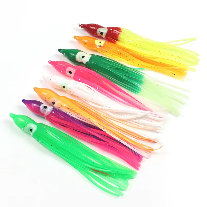 Señuelo lumínico suave de pulpo para pesca nocturna cebo calamar