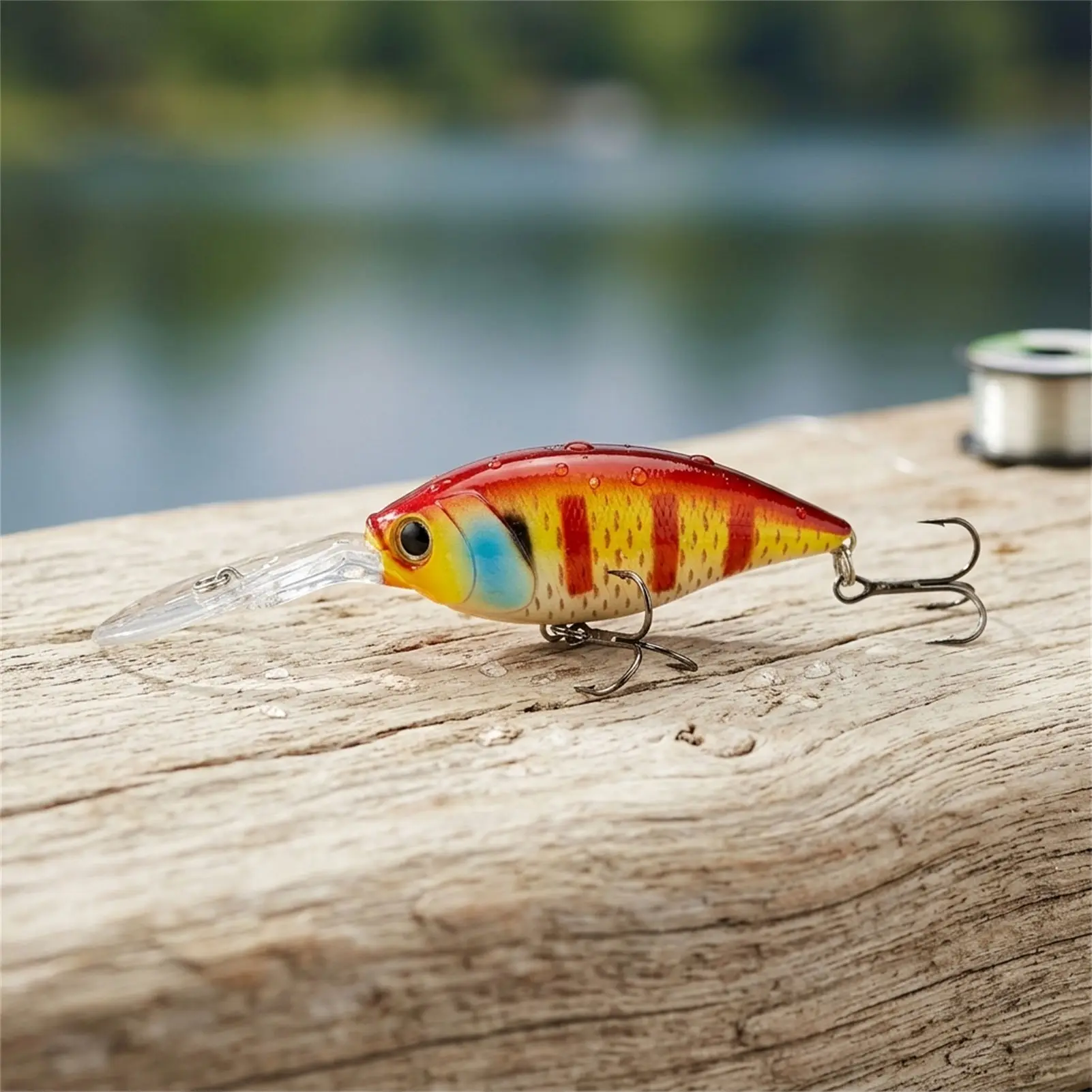 Señuelo flotante crankbait DKSHETOY 75mm vista lateral