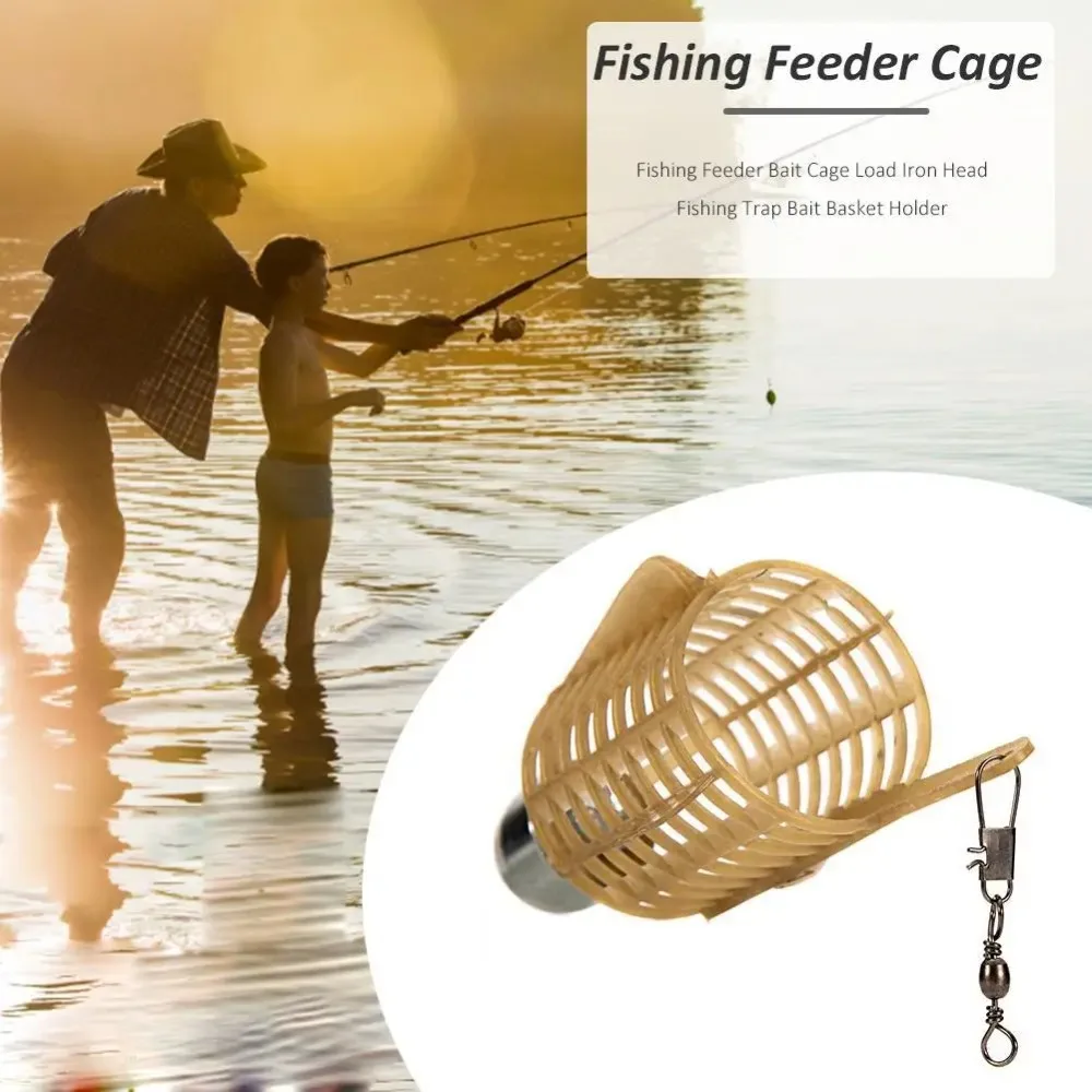 Anzuelos y ganchos de pesca con jaula de cebos