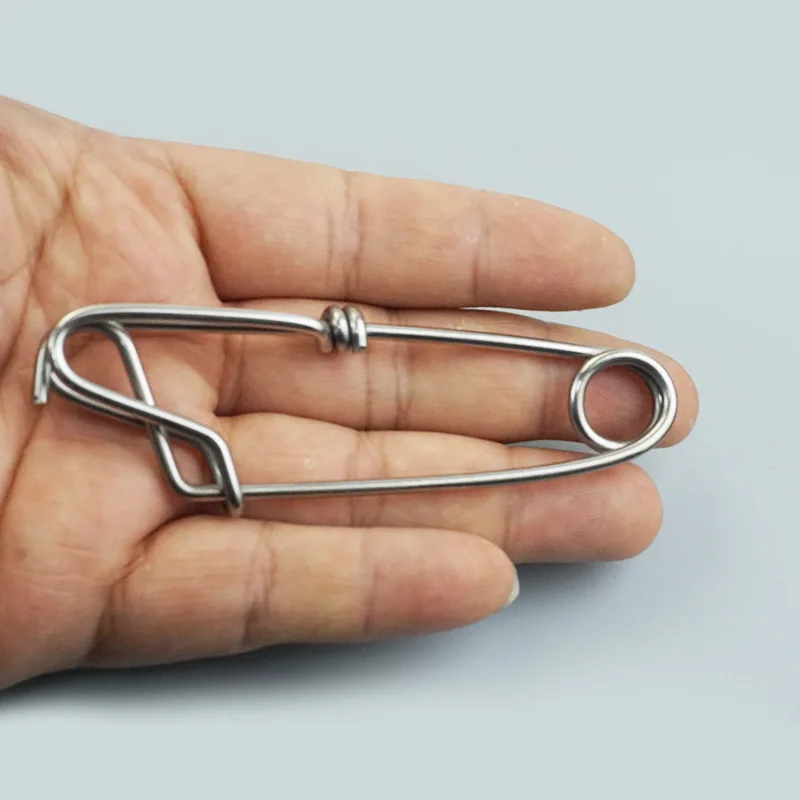 Conector ojo abierto para palangre con anilla en 8 y pasador