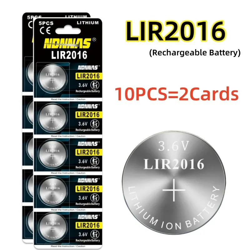 Batería recargable CR2016 de litio 3,6 V tipo botón - imagen 3