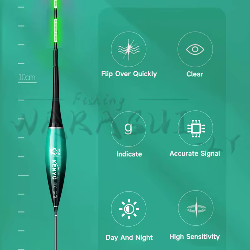 Flotador LED verde con alta sensibilidad para pesca al aire libre - imagen 3