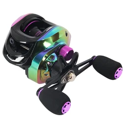 Carrete Baitcasting Negro-Dorado CNC para Bagre – Alta Calidad