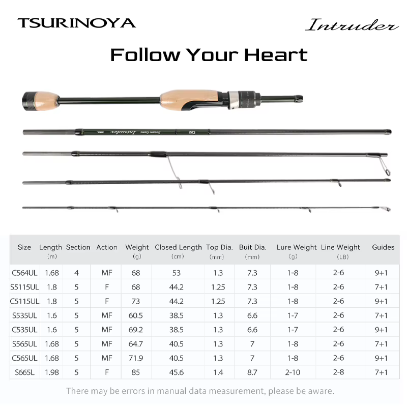 Caña spinning Tsurinoya Intruder plegable para trucha y lubina - imagen 5
