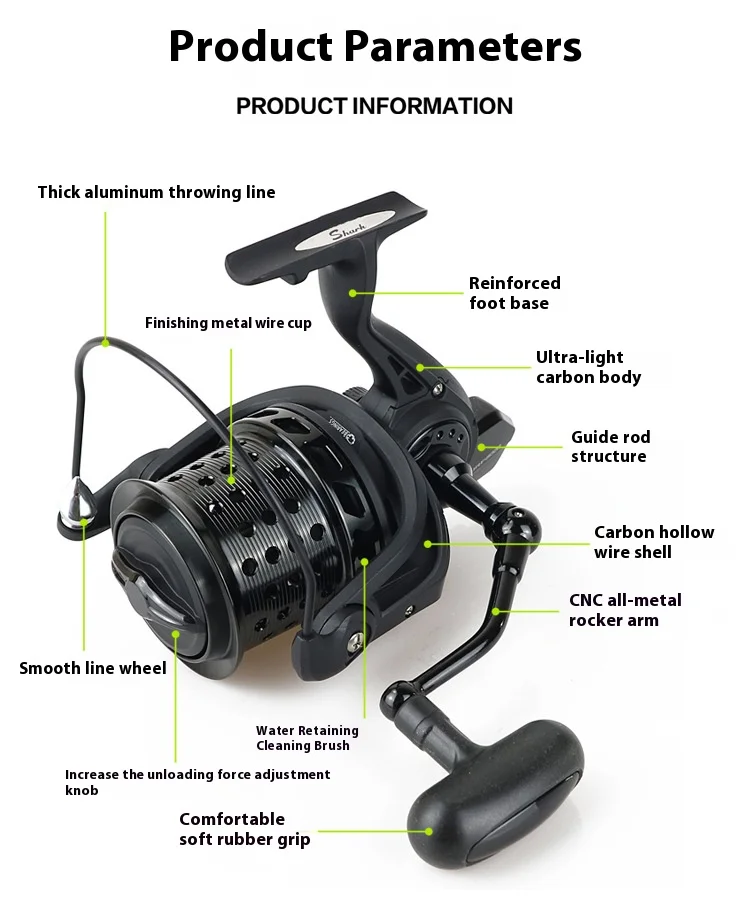 Carrete IE9000-12000 en uso para pesca giratoria en mar