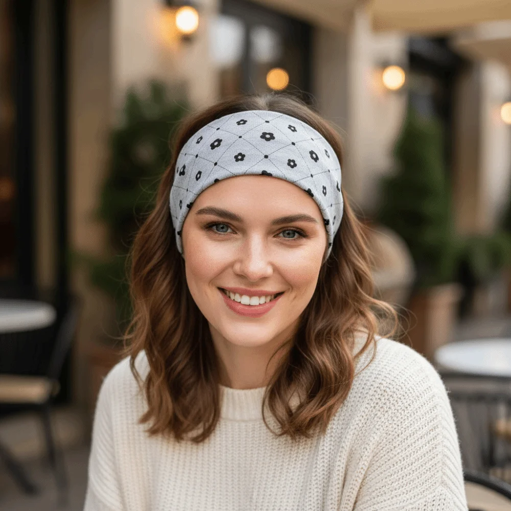 Diadema deportiva floral absorbente del sudor, elástica y duradera - imagen 2
