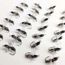 Moscas artificiales Griffith Ant negras para trucha – señuelo