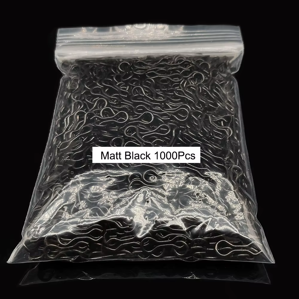 Anillos Splay de carpa negros mate con hebilla giratoria ojos plomo