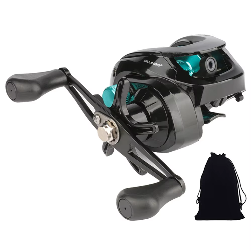 Carrete lubina baitcasting verde - arrastre 8KG mano izq/der - imagen 2