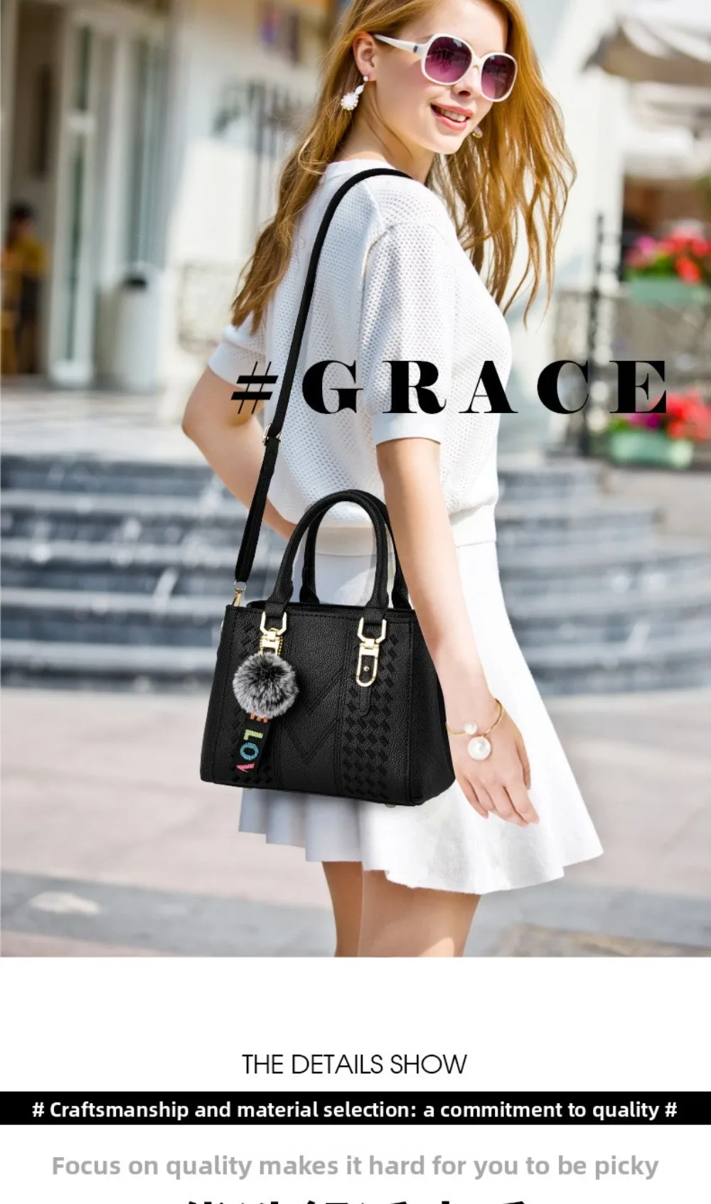 Bolso tote con asa y estilo casual