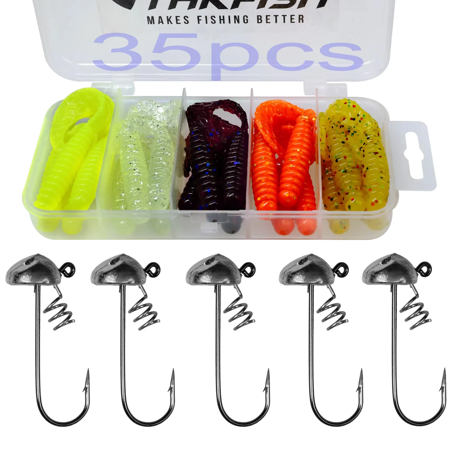 Señuelos blandos con jig head para lubina y trucha – vinilo - imagen 4