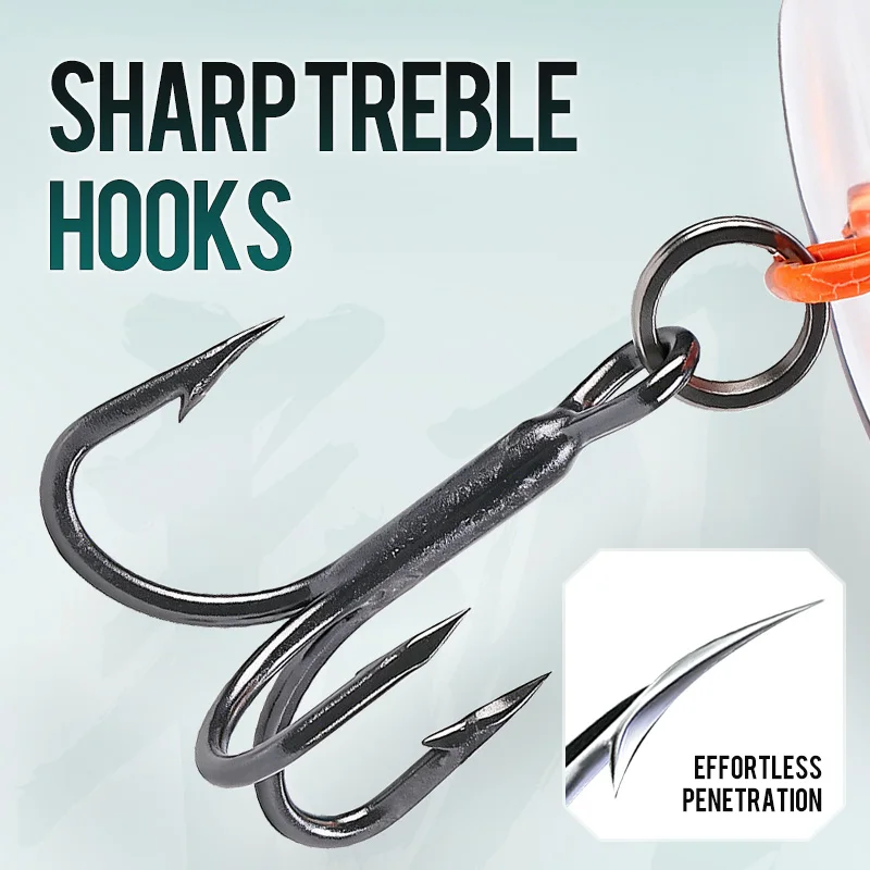 WEIHE 1 señuelo minnow duro lanzado largo con anzuelos triples - imagen 3