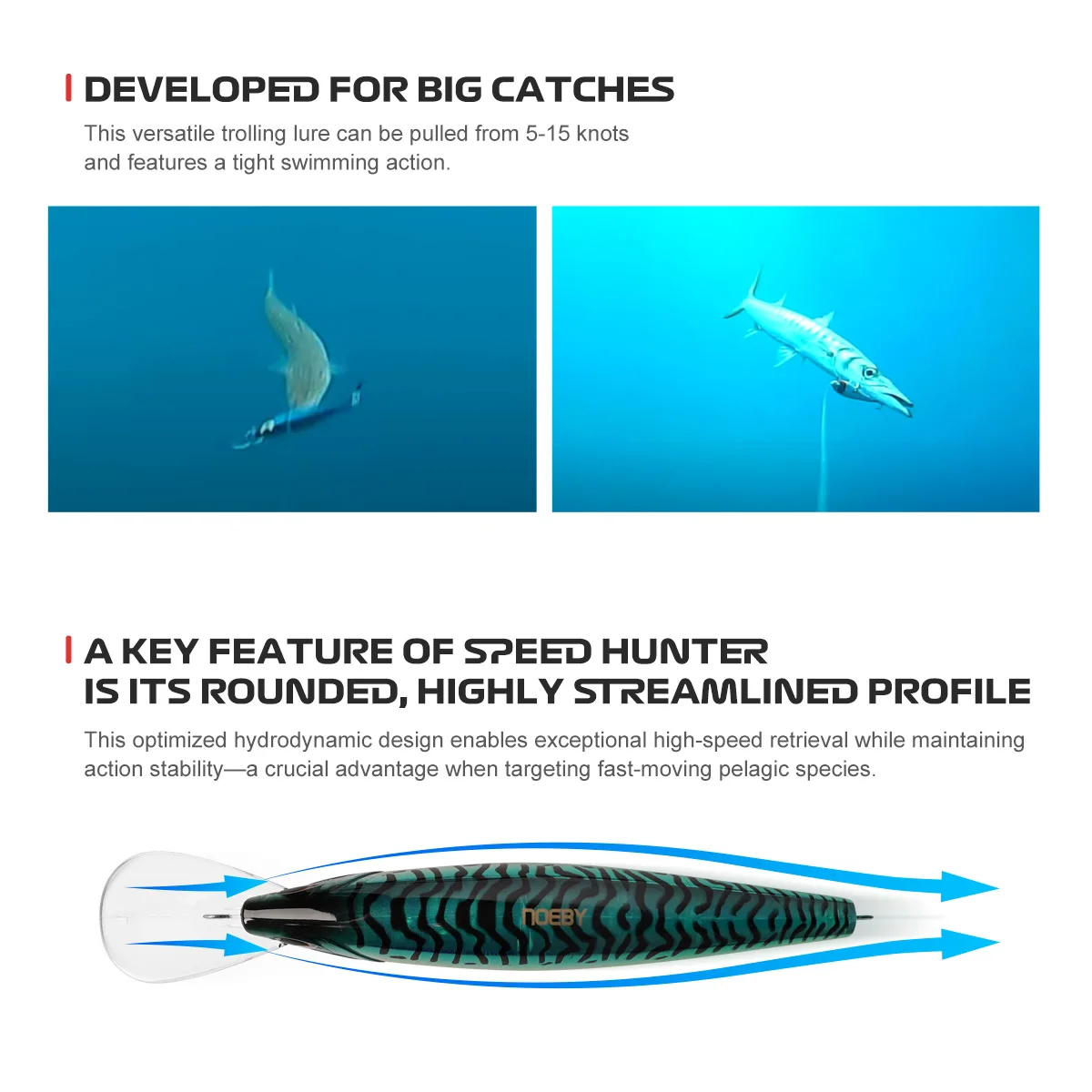NOEBY Speed Hunter Minnow señuelo duro para grandes peces mar - imagen 5