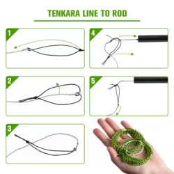 Goture Línea Tenkara de Poliéster con Lazo para Pesca a Mosca