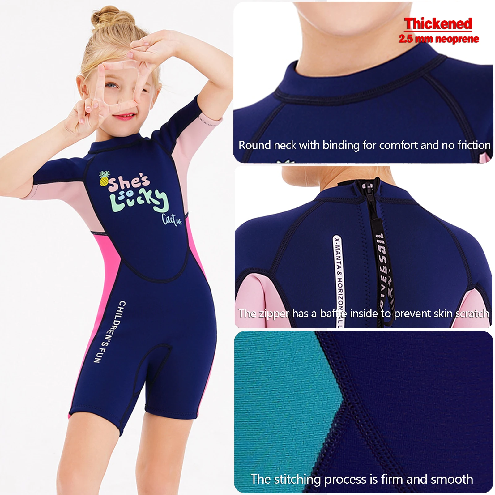 Traje de neopreno infantil una pieza con protección UV y anti-medusas - imagen 5