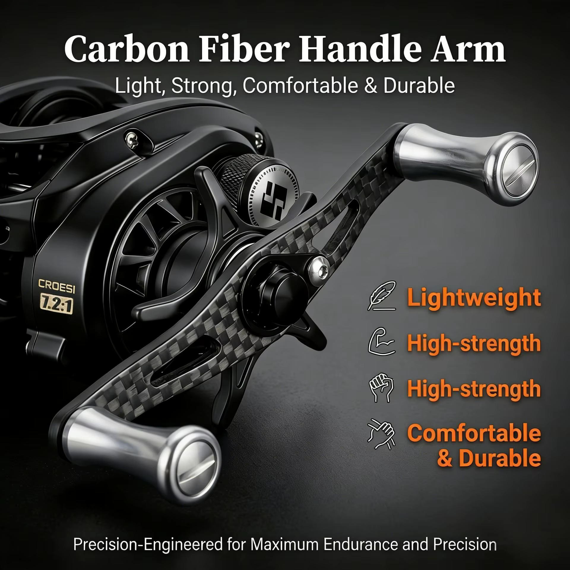 Carrete Luya 5ª Gen Ultraligero con Freno Magnético Fibra de Carbono - imagen 5