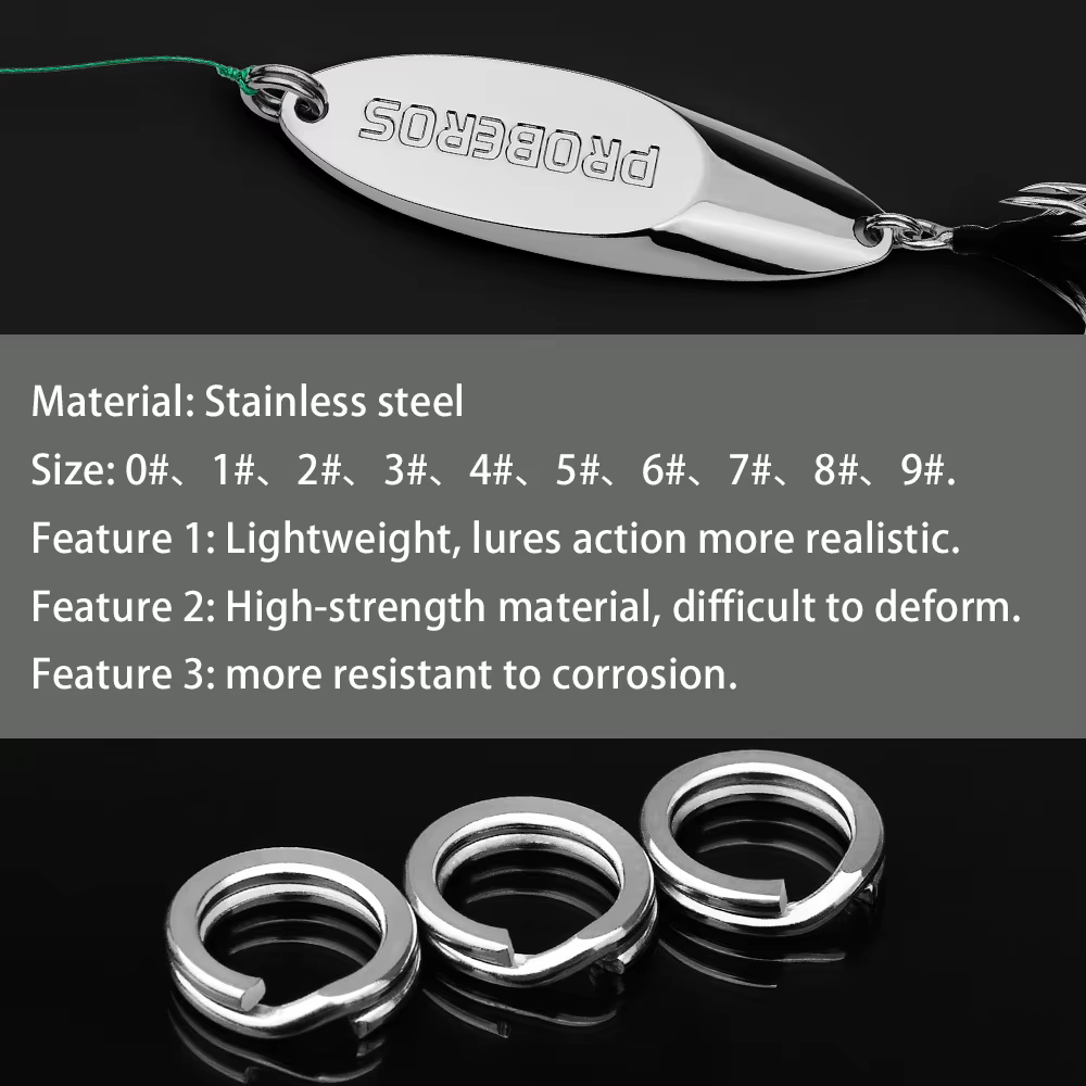 Anillos de acero inoxidable LHFSH – Alambre plano doble para señuelos - imagen 3