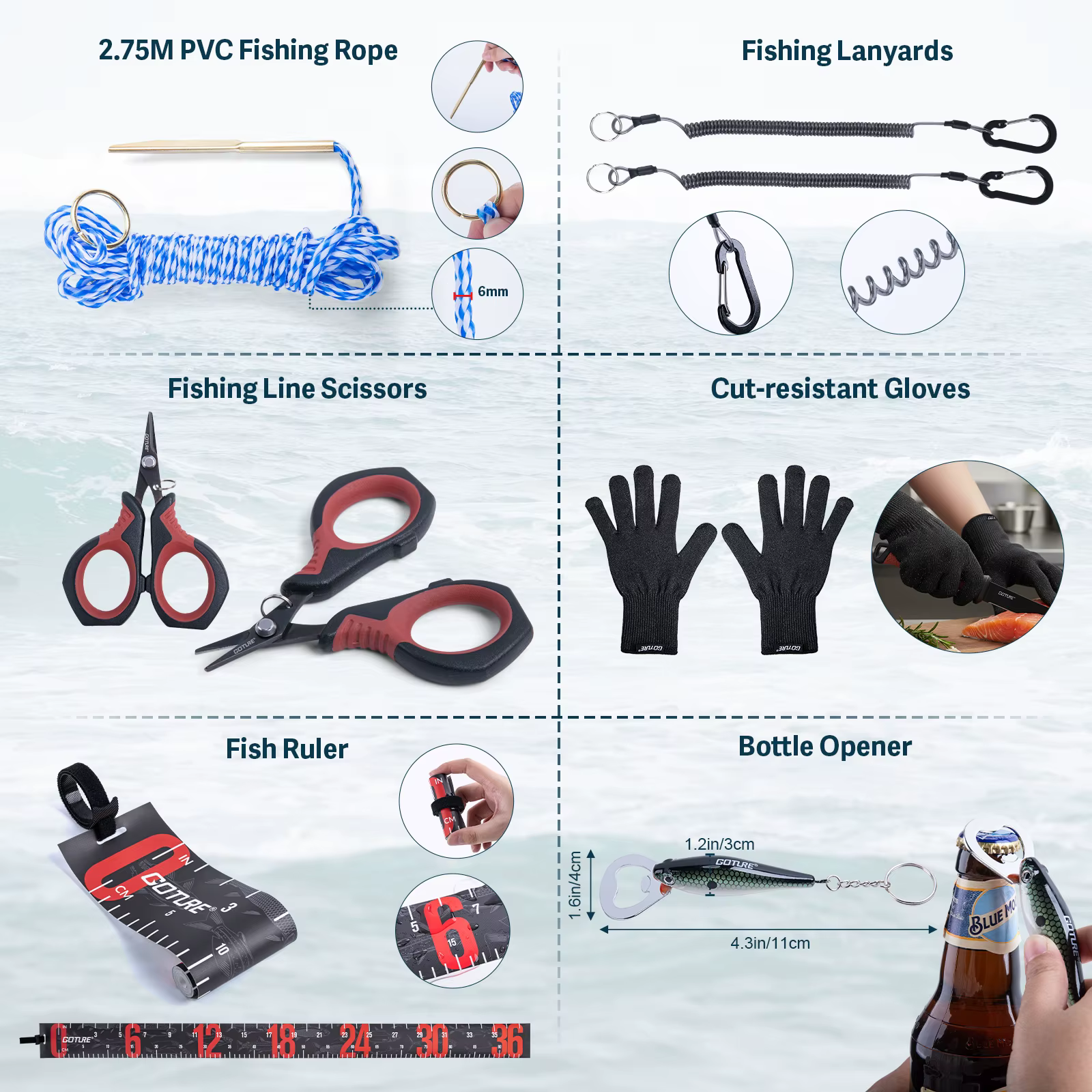 Goture Gripper y Tijeras de Pesca – Kit Herramientas - imagen 2