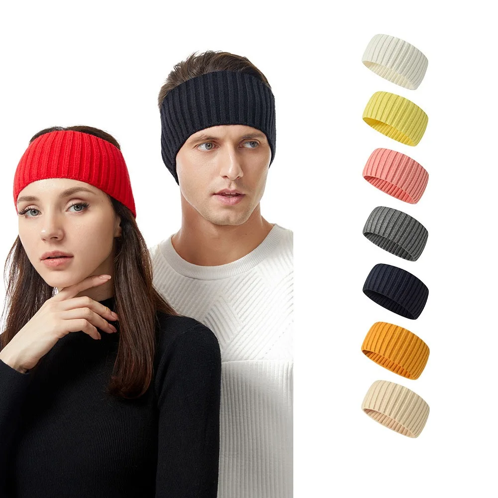Diadema térmica unisex de punto ancho suave transpirable elástica - imagen 2