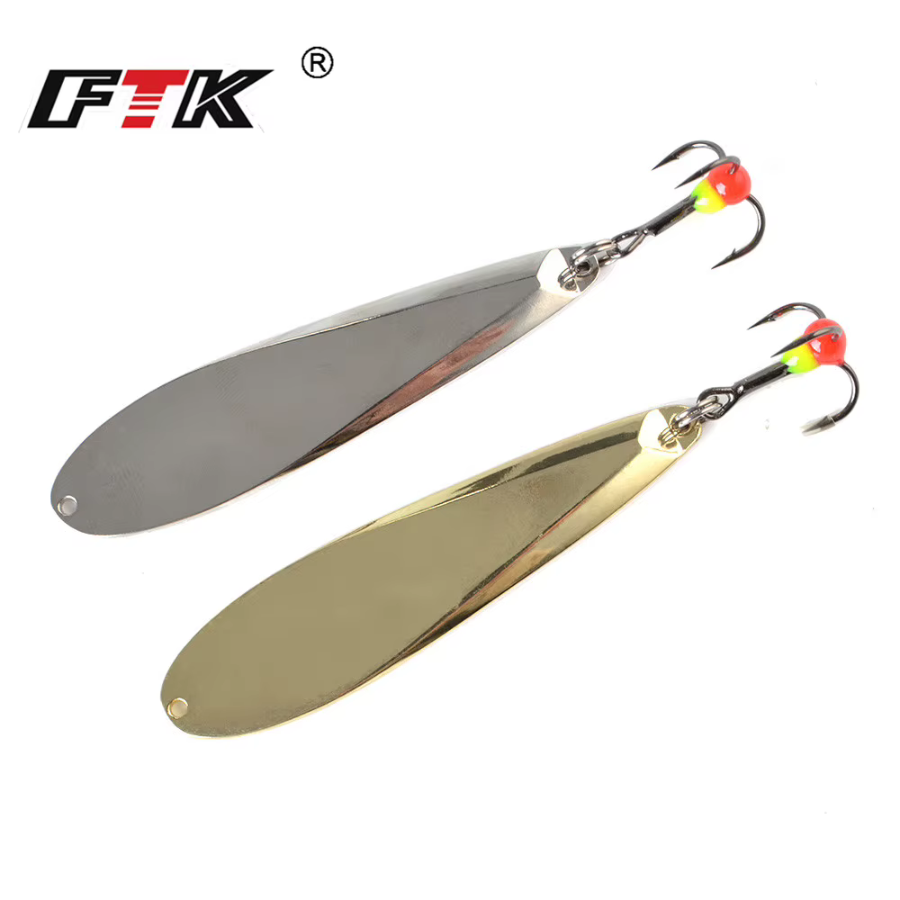 Wobbler Metálico FTK para Pesca en Hielo con Triple Giratorio - imagen 4