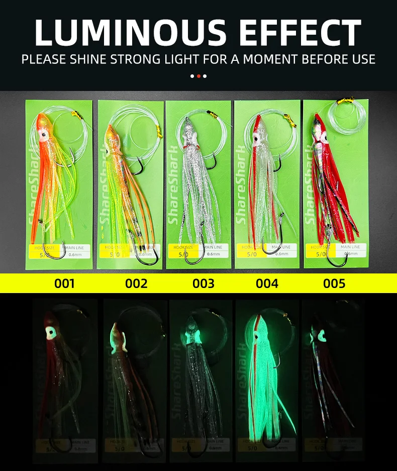Señuelos luminosos en conjunto