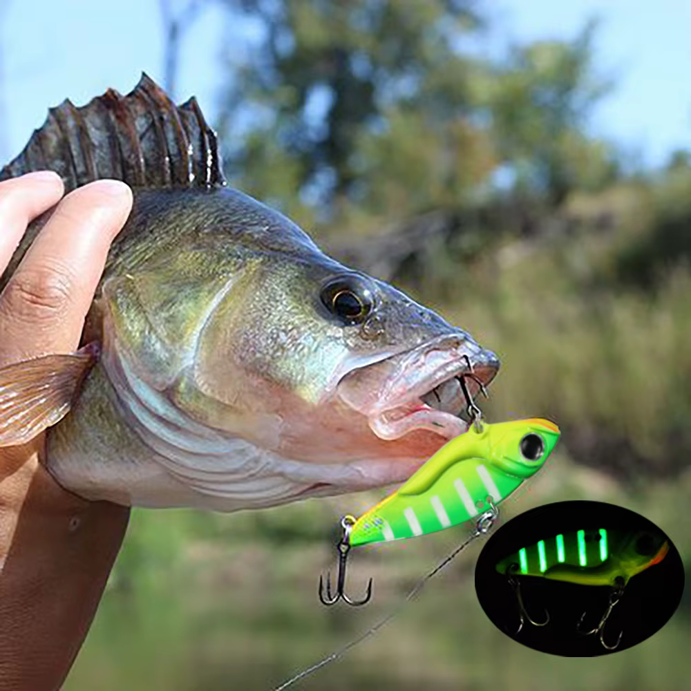 Señuelo VIB de metal para pesca con anzuelos triples - imagen 5