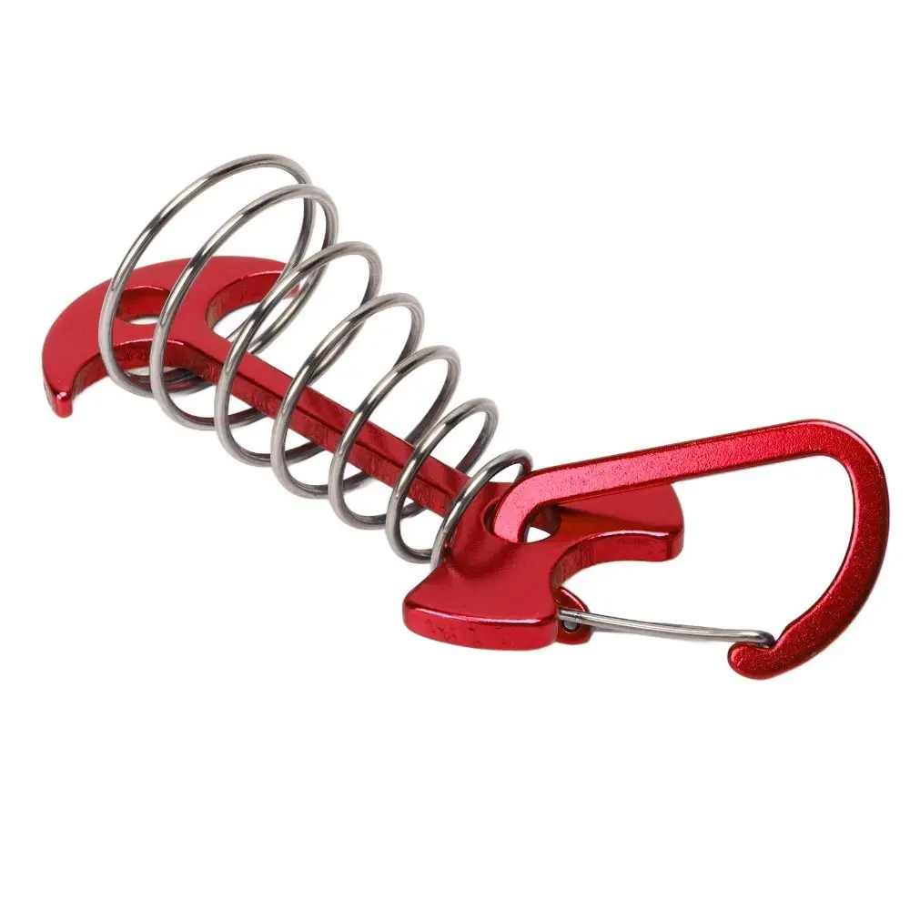 Clavos para tienda de campaña de aluminio con mosquetones y hebilla