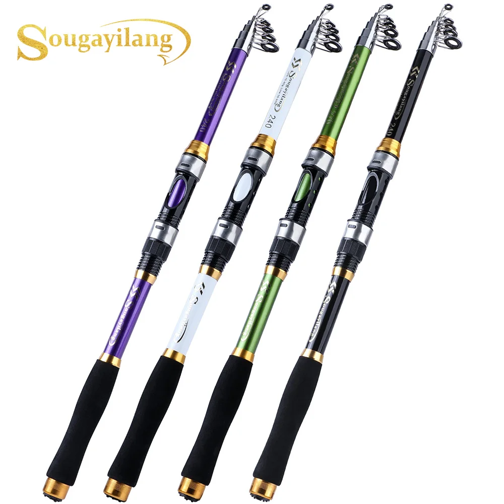 Caña Telescópica Spinning Sougayilang FRP – Carpa