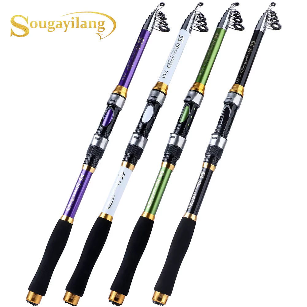Caña Telescópica Spinning Sougayilang FRP – Carpa