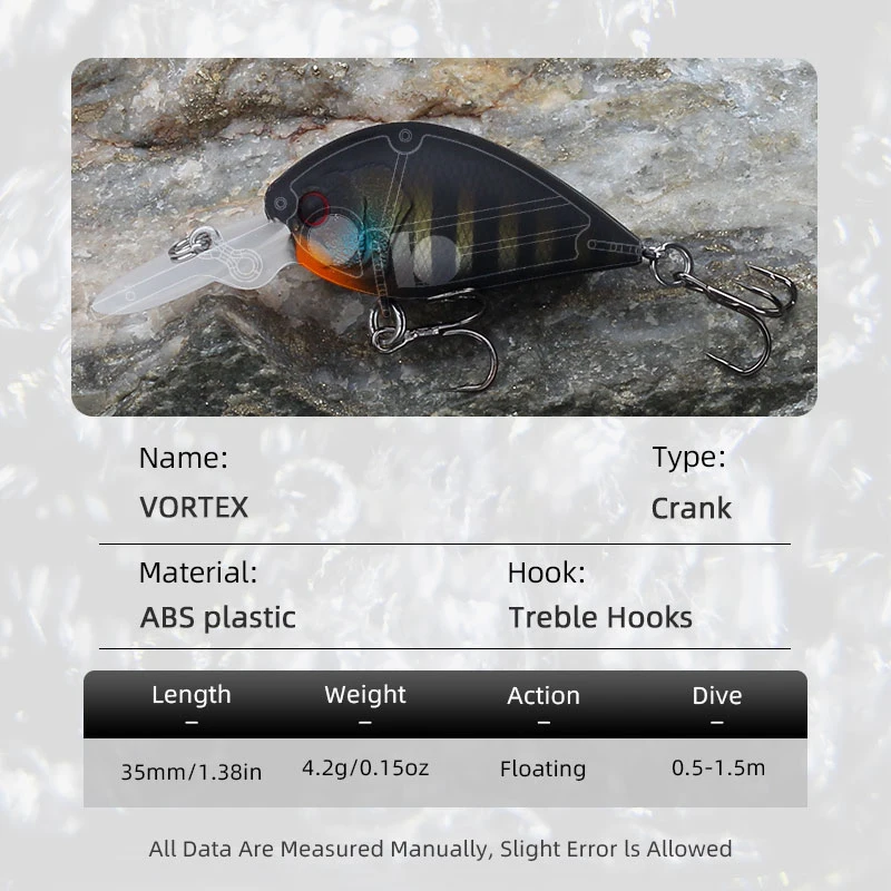 LETOYO Crankbait wobblers flotantes para carpa, lubina y trucha - imagen 2