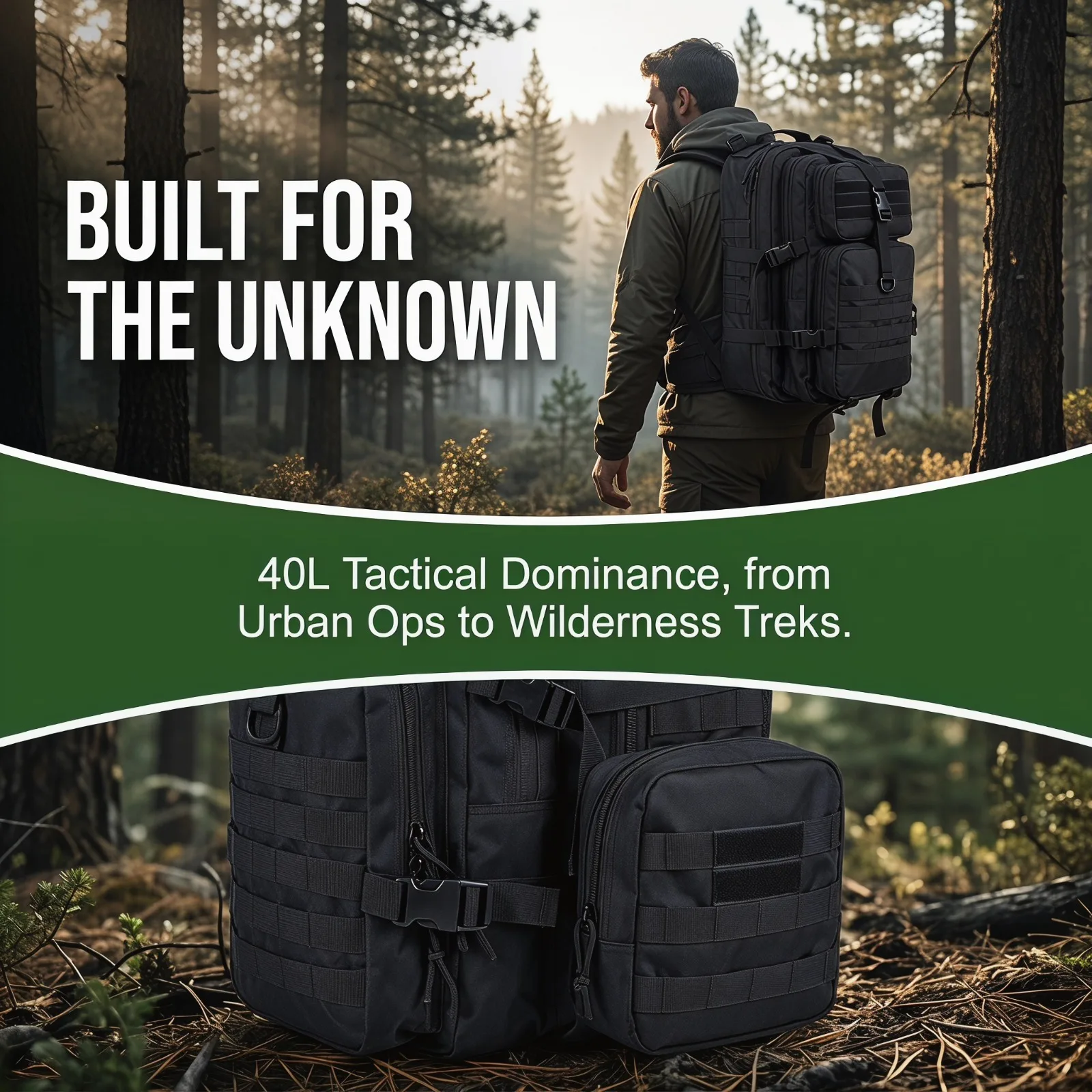 Mochila táctica impermeable Goture Molle con bolsillos - imagen 4