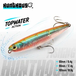 Hunthouse Topwater: Señuelo superficie lubina Pike 60-100mm