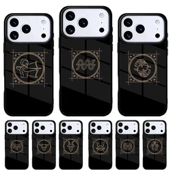 Funda para teléfono con signos del zodiaco para iPhone Pro Max