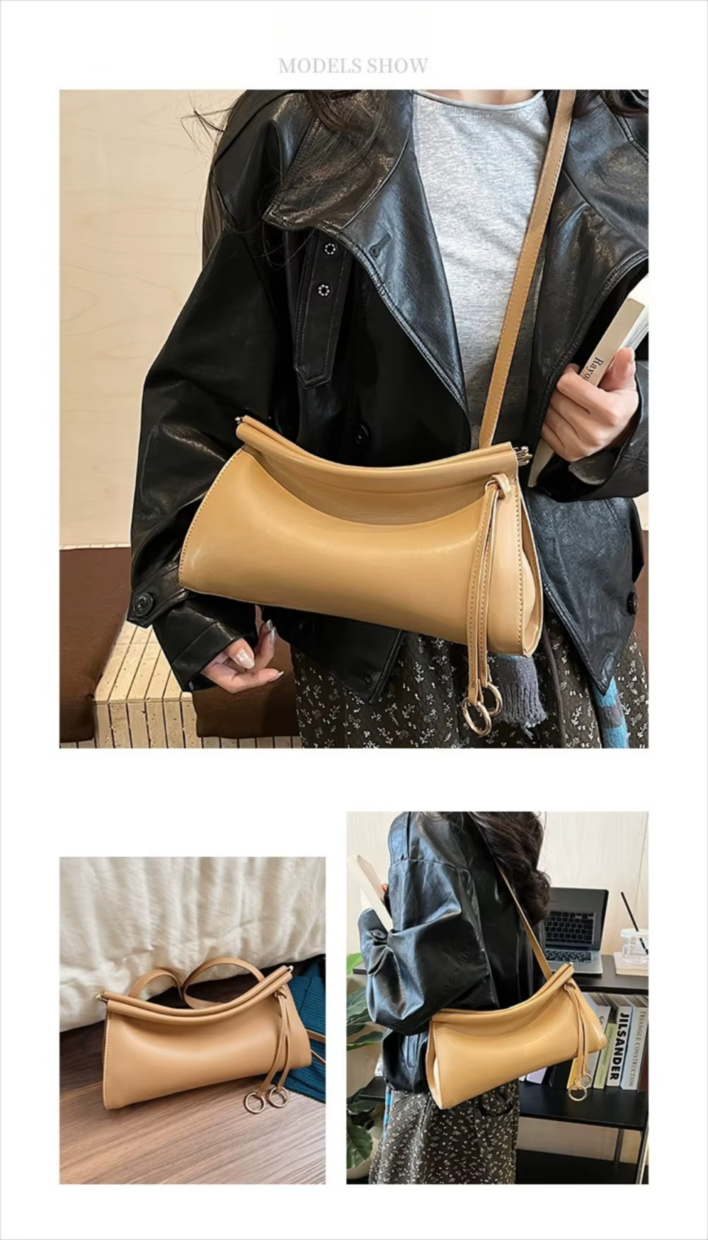Bolso de cuero PU con correa ajustable