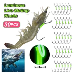 Anzuelos luminosos para camarones vivos de acero carbono alto