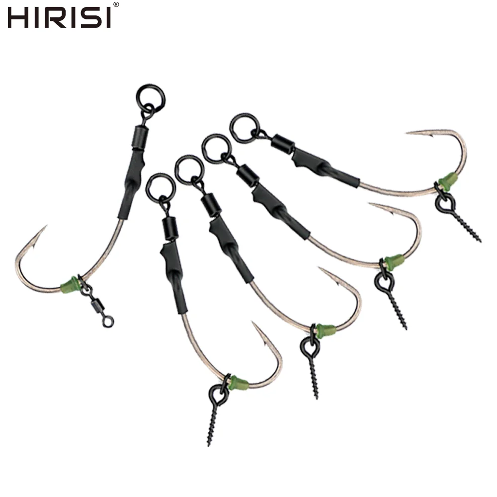 Hirisi Ronnie Rig montajes listos para carpas con anzuelo - imagen 4