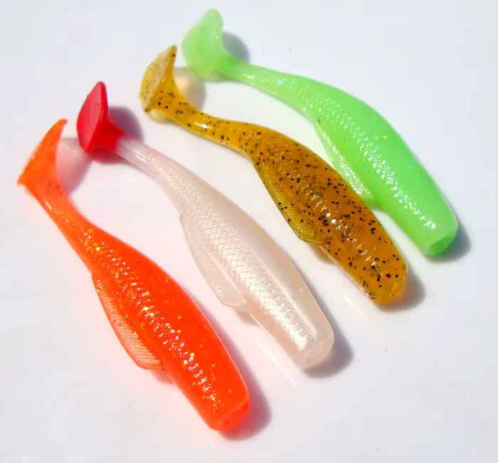 Super Q Señuelo blando gusano cola en T TPR pesca - imagen 4
