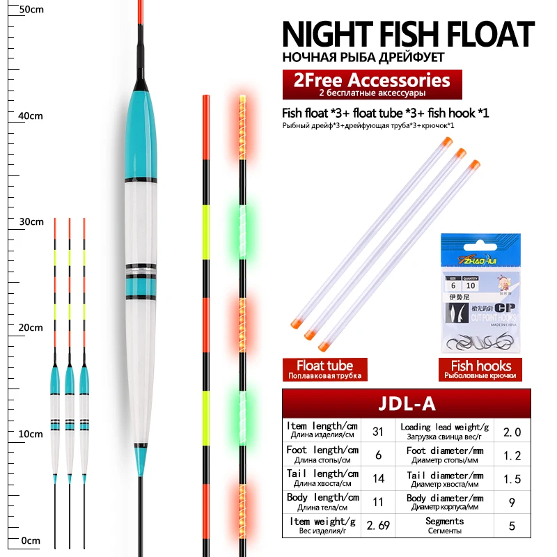 Boya de pesca luminosa en el agua
