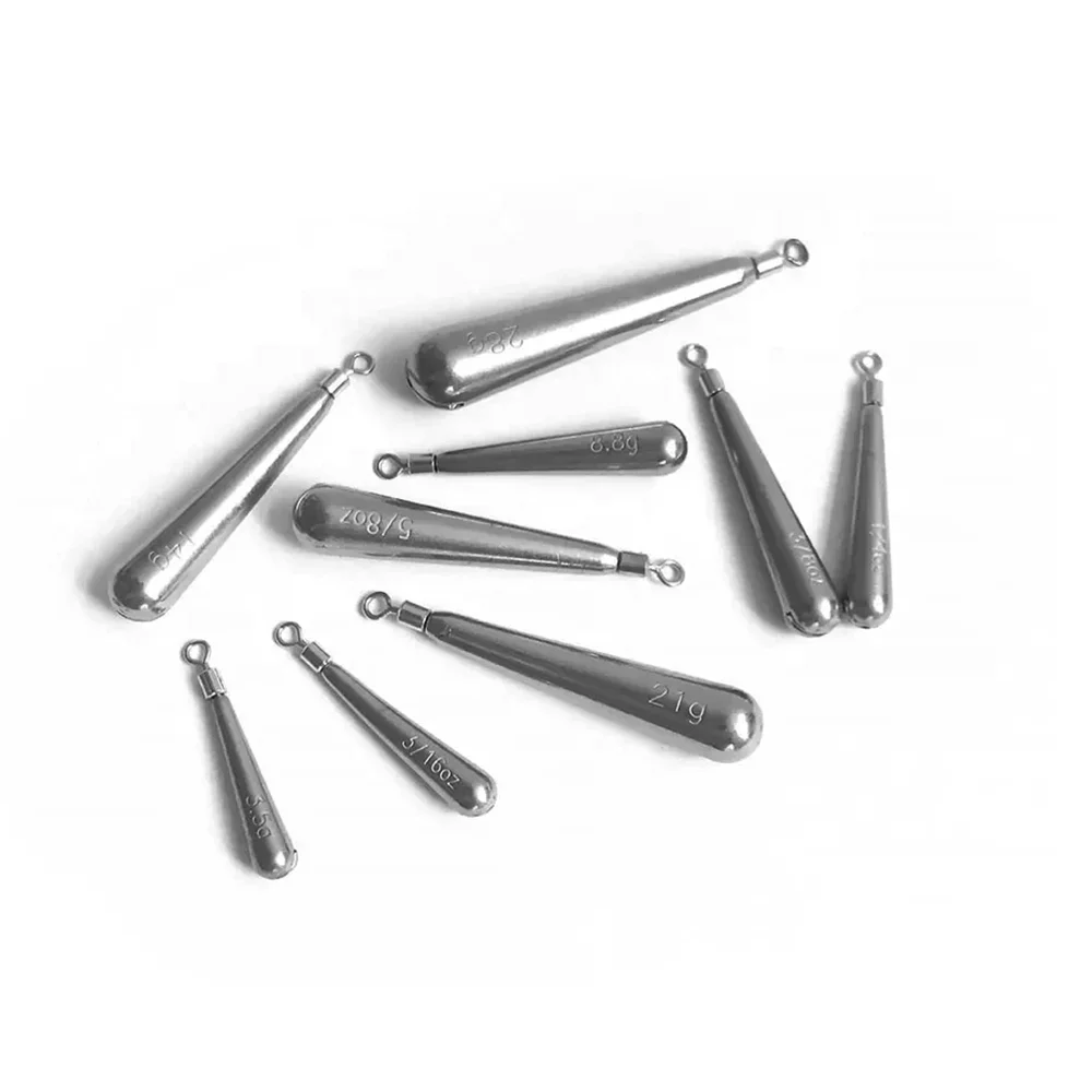 Plomos largos de tungsteno Wolfram lágrima para lubina – aparejo - imagen 4