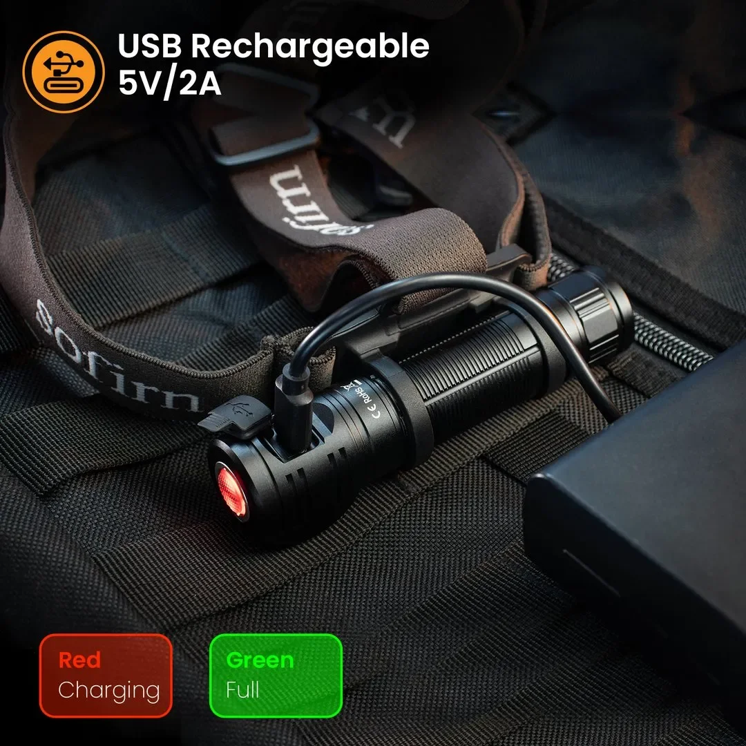 Faro frontal pesca Sofirn HS40 – LED 2000 lm USB-C recargable - imagen 4